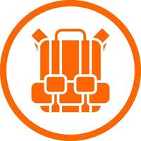 Travel Bag Creative Icon Design vector