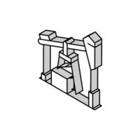 ilustración plana de vector de icono de color de torre de perforación de gasolina