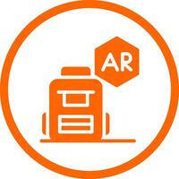 Ar Backpack Creative Icon Design vector