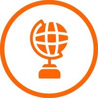 Globe Stand Creative Icon Design vector