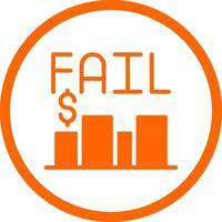 Business Fail Creative Icon Design vector