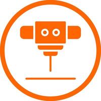 Laser Cutting Machine Creative Icon Design vector