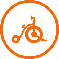 diseño de icono creativo de bicicleta de circo vector