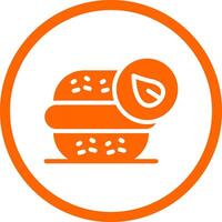 Vegan Burger Creative Icon Design vector