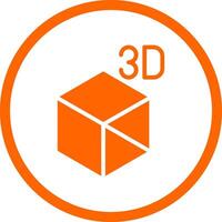 3D Object Creative Icon Design vector