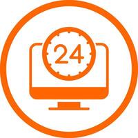 24 7 Monitoring Creative Icon Design vector