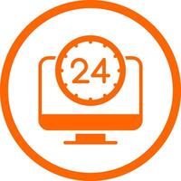 24 7 Monitoring Creative Icon Design vector