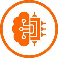 Brain Circuit Creative Icon Design vector