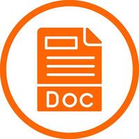 Doc File Format Creative Icon Design vector