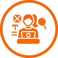 Blogger Creative Icon Design vector