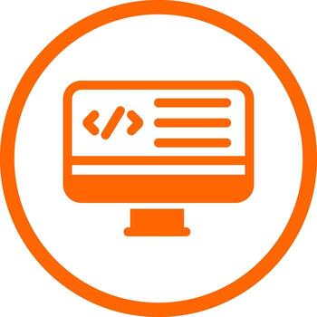 web programación creativo icono diseño vector