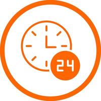 24 Hours Support Creative Icon Design vector