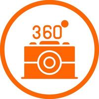 360 Camera Creative Icon Design vector