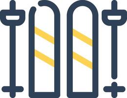 Skis Creative Icon Design vector
