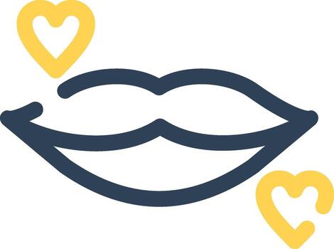 diseño de icono creativo de labios vector