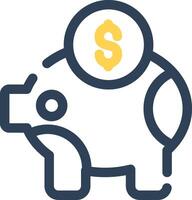 Piggy Bank Creative Icon Design vector