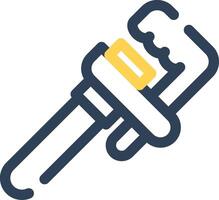 Pipe Wrench Creative Icon Design vector