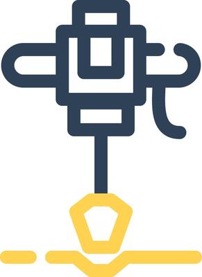 Road Drill Creative Icon Design