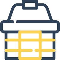 Picnic Basket Creative Icon Design vector