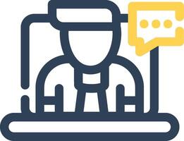 Online Interview Creative Icon Design vector