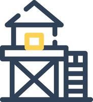 Lifeguard Tower Creative Icon Design vector