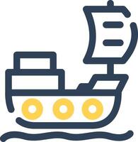 Pirate Ship Creative Icon Design vector