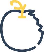 diseño de icono creativo de manzana vector