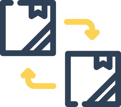 diseño de icono creativo de reemplazo vector