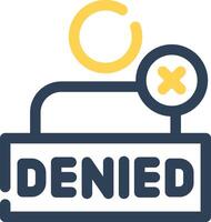 Denied Creative Icon Design vector