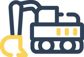 Excavator Creative Icon Design vector