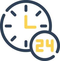 24 Hours Support Creative Icon Design vector