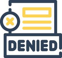 Denied Creative Icon Design vector