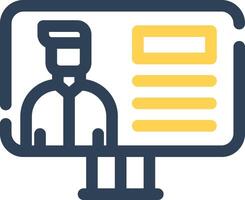 Online Lecture Creative Icon Design vector