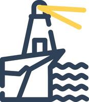 Lighthouse Landscape Creative Icon Design vector