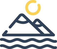 Lake Landscape Creative Icon Design vector
