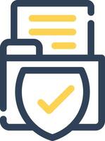 Secured Backup Creative Icon Design vector