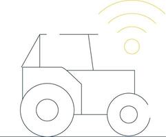 Smart Tractor Creative Icon Design vector