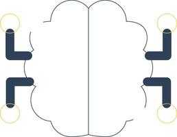 Neurons Circuit Creative Icon Design vector