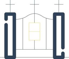 Cemetery Gate Creative Icon Design vector