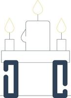 Candles Creative Icon Design vector