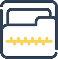 Zip Folder Creative Icon Design vector