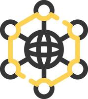 Neural Network Creative Icon Design vector