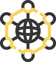 Neural Network Creative Icon Design vector