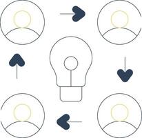 Collaboration Creative Icon Design vector