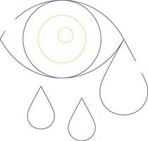 Watery Eyes Creative Icon Design vector