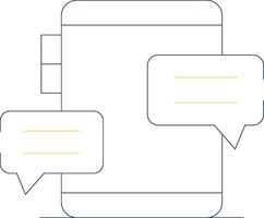 Online Chatting Creative Icon Design vector