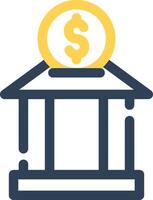 Investment Bank Creative Icon Design vector