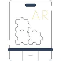 Ar Puzzle Creative Icon Design vector