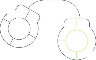 Handcuffs Creative Icon Design vector