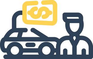 Car Salesman Creative Icon Design vector